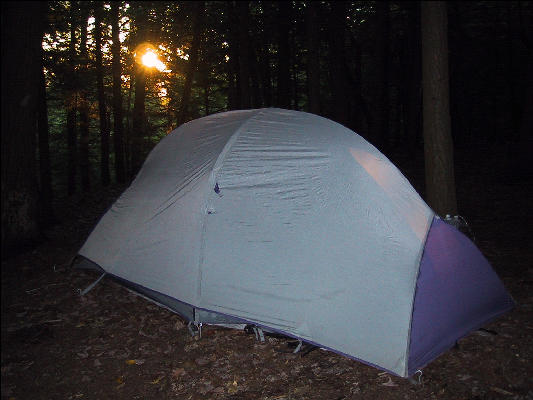 Tent at Sunset, AT, Massachusetts