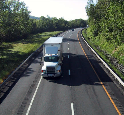 Truck on the Mass Pike, AT, Massachusetts