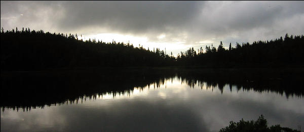 Pond and Clouds, AT, Maine