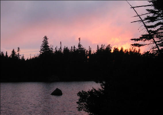 Pond Sunset,  AT, Maine