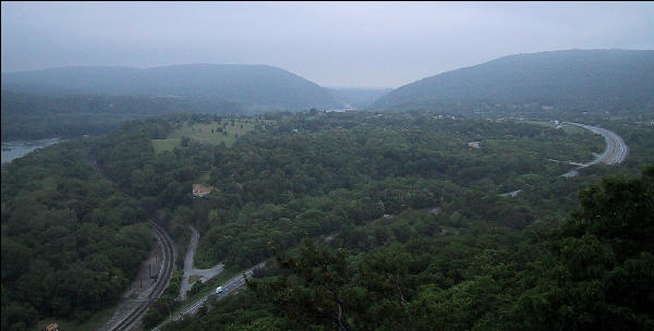 Railroad and Highway from Weaverton Cliffs, AT, Maryland