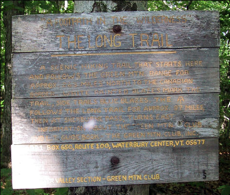 Long Trail Sign, Vermont