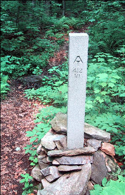 AT Sign on Granite Post