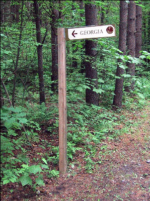 Sign to Georgia, AT, Massachusetts