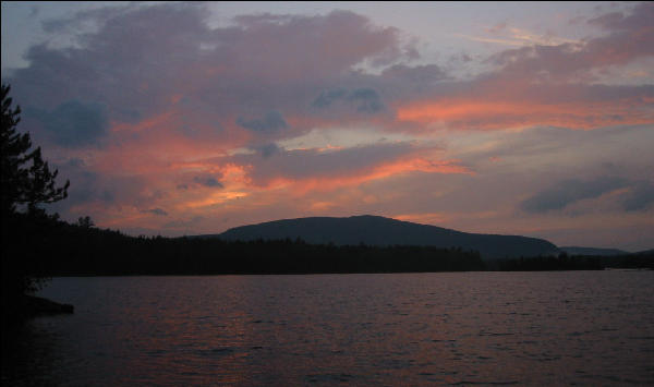 Sunset, Pierce Pond, AT, Maine