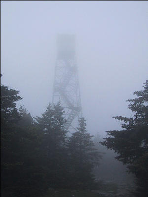 Fire Tower (Fire Warden's Cabin) in the Clouds, Long Trail, Vermont 