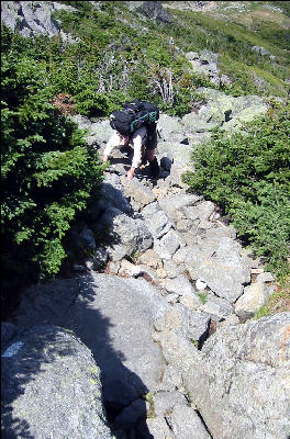 L on Rock, White Mountains, AT, New Hampshire