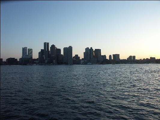 PICT6000 Skyline From Harbor At Sunset Boston 