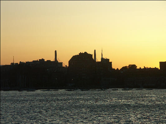 PICT6005 Skyline From Harbor At Sunset Boston 