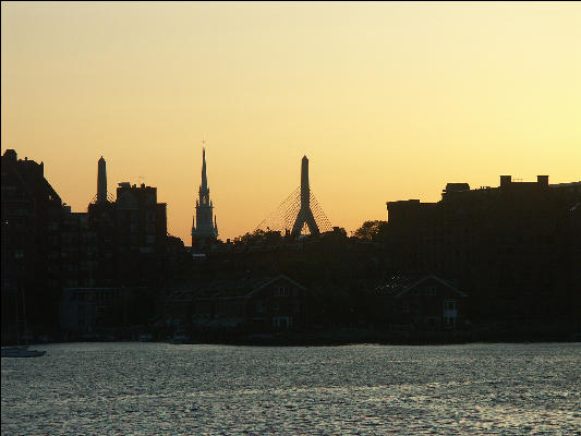 PICT6013 Skyline From Harbor At Sunset Boston 