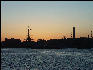 PICT6101 Old Ironsides And Bunker Hill Monument From Harbor At Sunset Boston 