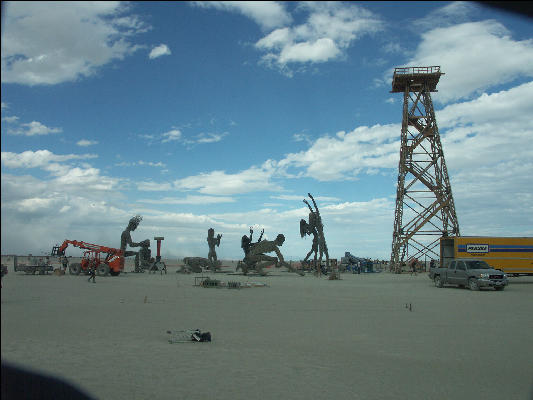 Pict9348 Tower Burning Man Black Rock City Nevada