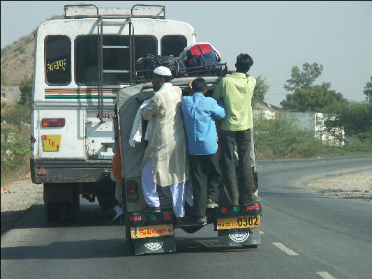 Pict2507 Truck And Men Catching Ride West Of Pushkar