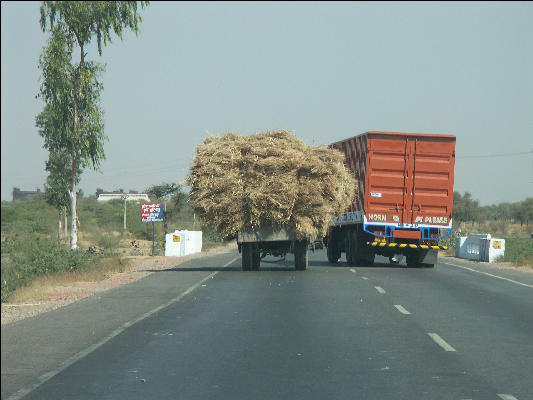 Pict2510 Trucks Passing West Of Pushkar