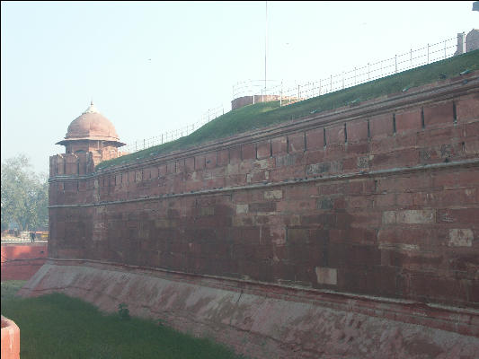 Pict0576 Wall Red Fort Delhi