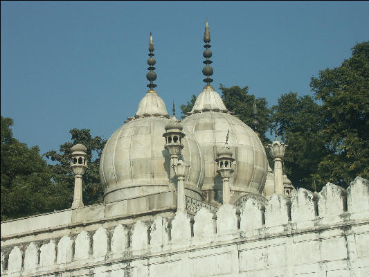 Pict0599 Domes Moti Masjad Red Fort Delhi