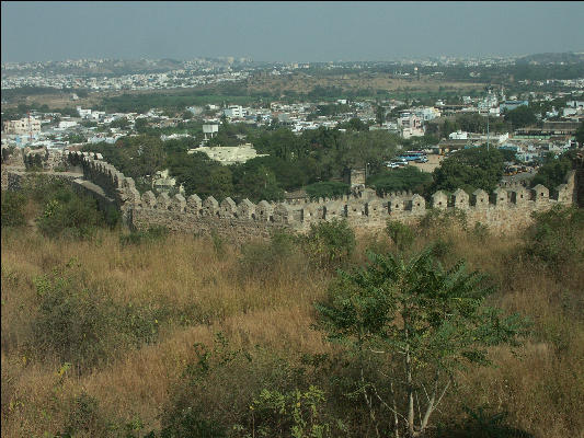 Pict0820 Wall Golkonda Fort Hyderabad