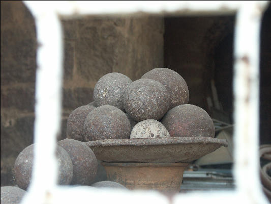 Pict0925 Cannonballs Golkonda Fort Hyderabad