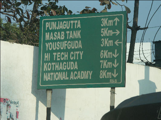 Pict1011 Street Sign Cyberbad Hyderabad