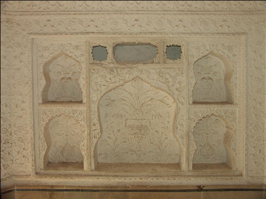 Pict2845 Carved Shelf Amber Fort Jaipur