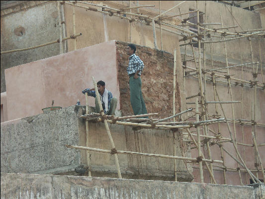 Pict2855 Scaffolding Amber Fort Jaipur