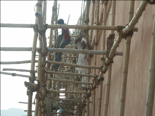 Pict2867 Scaffolding Amber Fort Jaipur