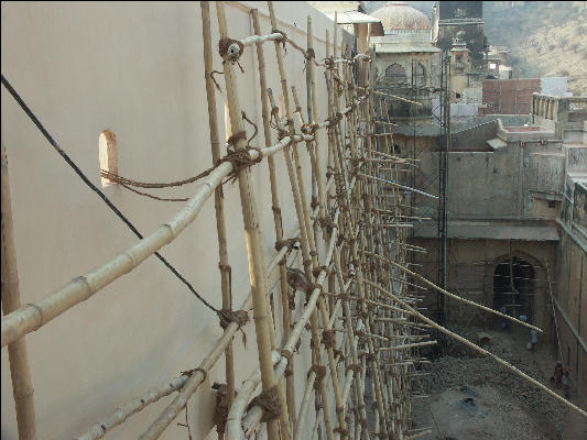 Pict2872 Scaffolding Amber Fort Jaipur