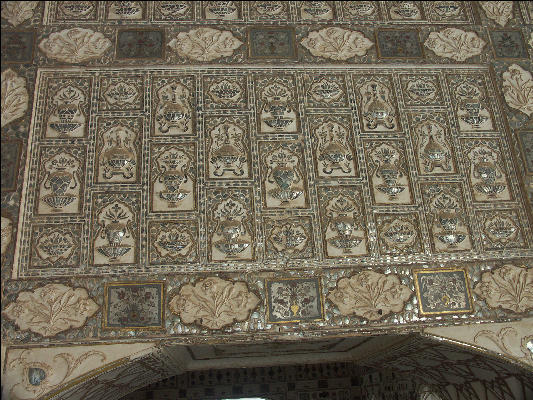 Pict2892 Glass Ceiling Amber Fort Jaipur