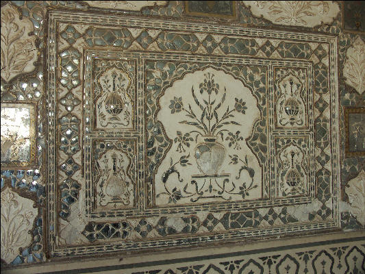 Pict2894 Amber Fort Detail Glass Jaipur