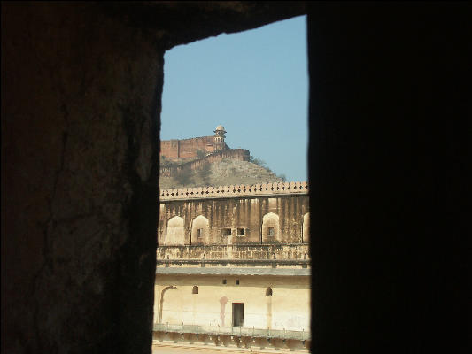 Pict2912 Amber Fort View Through Window Jaipur