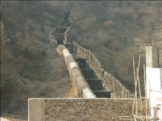 Pict2927 Wall Jaigarh Fort Jaipur