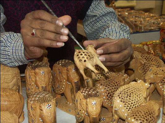 Pict3046 City Palace Museum Elephant Carver Cose Up Jaipur