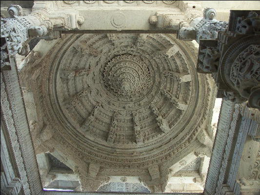 Pict2140 Ceiling Chaumukha Mandir Jain Temple Rankapur