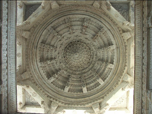 Pict2150 Ceiling Chaumukha Mandir Jain Temple Rankapur