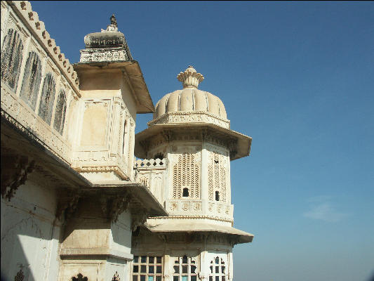 Pict1563 City Palace Detail Of Tower Udaipur