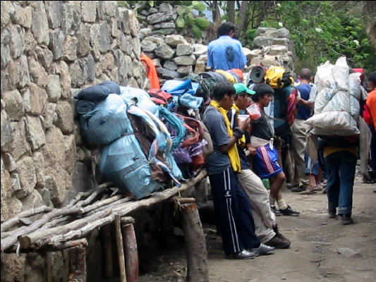 Porters taking a break