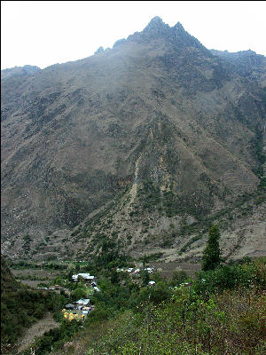 Campsites on first day Inca Trail