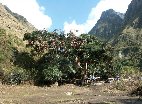 Rest stop, second day on Inca Trail