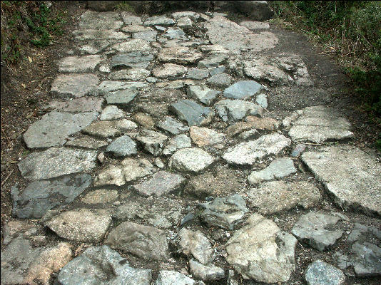 Rock work on Inca Trail