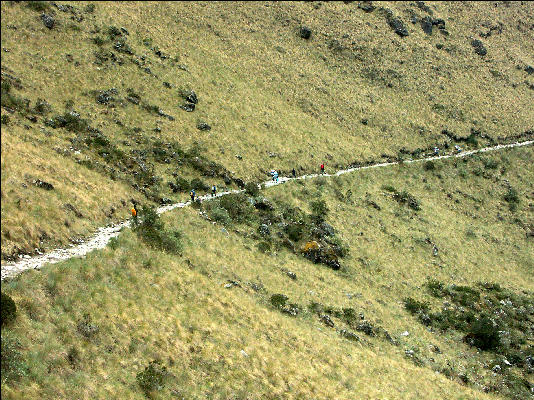 Heading upwards on the second day of the Inca Trail 