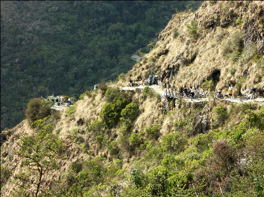 Climbing to Second Pass, Inca Trail