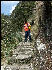 Guide coming down Third Pass Inca Trail