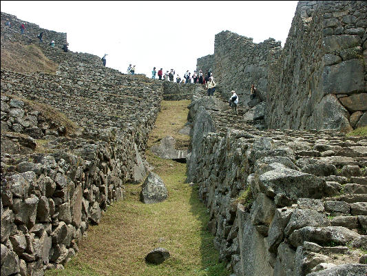 Steps and Dry Moat, City Wall, Western Sector, Machu Picchu