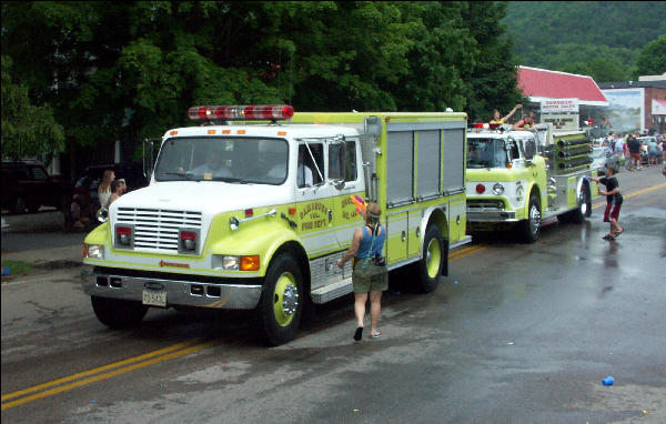 Squirting the Fire Truck