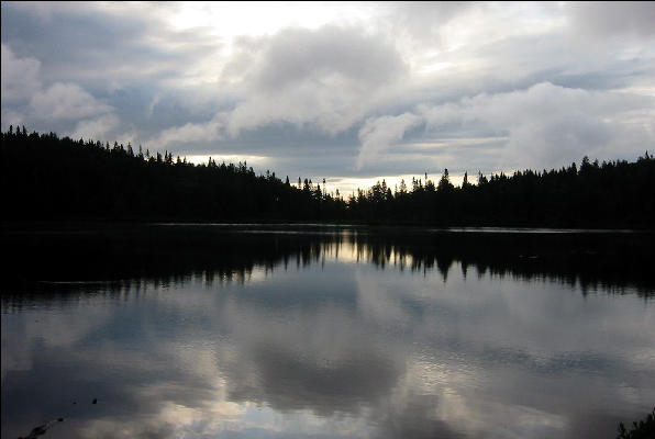 Pond and Clouds, AT, Maine