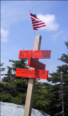 Sign at top of mountain, AT, New Hampshire
