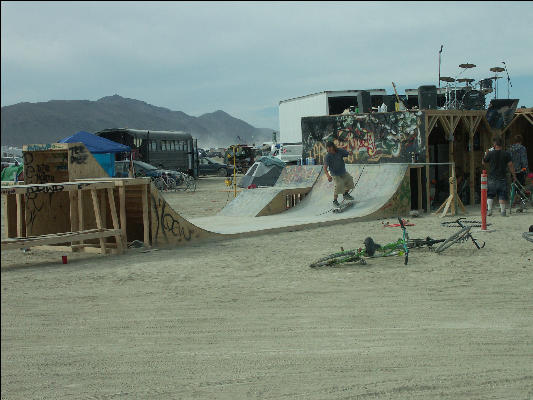Pict8697 Skateboarder Burning Man Black Rock City Nevada