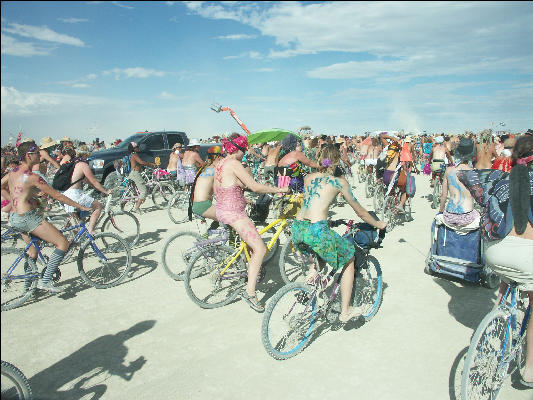 Pict9291 Start Of Critical Tits Bike Ride Burning Man Black Rock City Nevada