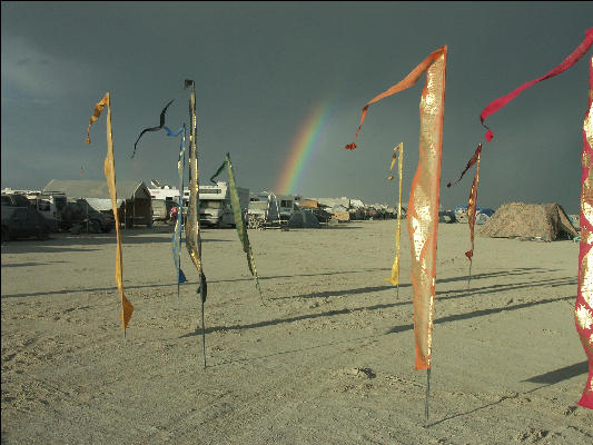 Pict9356 Rainbow Post Storm Burning Man Black Rock City Nevada