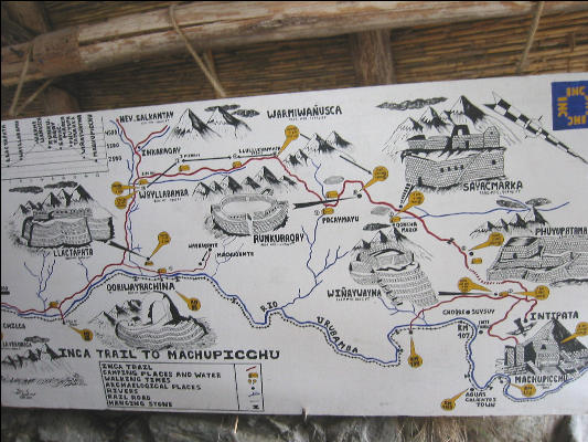Map of the Inca Trail 